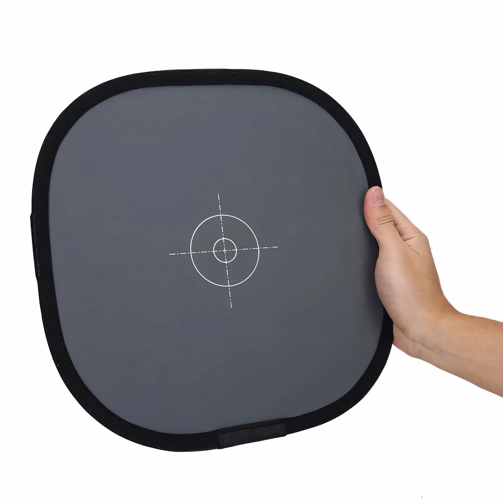 BLACKPIXEL 12-inch Collapsible Gray Card and White Balance Disc, Photography Calibration Panel with Crosshair, Double-Sided Gray/White
