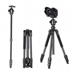 BLACKPIXEL Professional Camera Tripod, 145.3 cm Extended Height, 6 kg Load Capacity, Aluminium Travel Tripod and Monopod with Ball Head, Quick Release Plate
