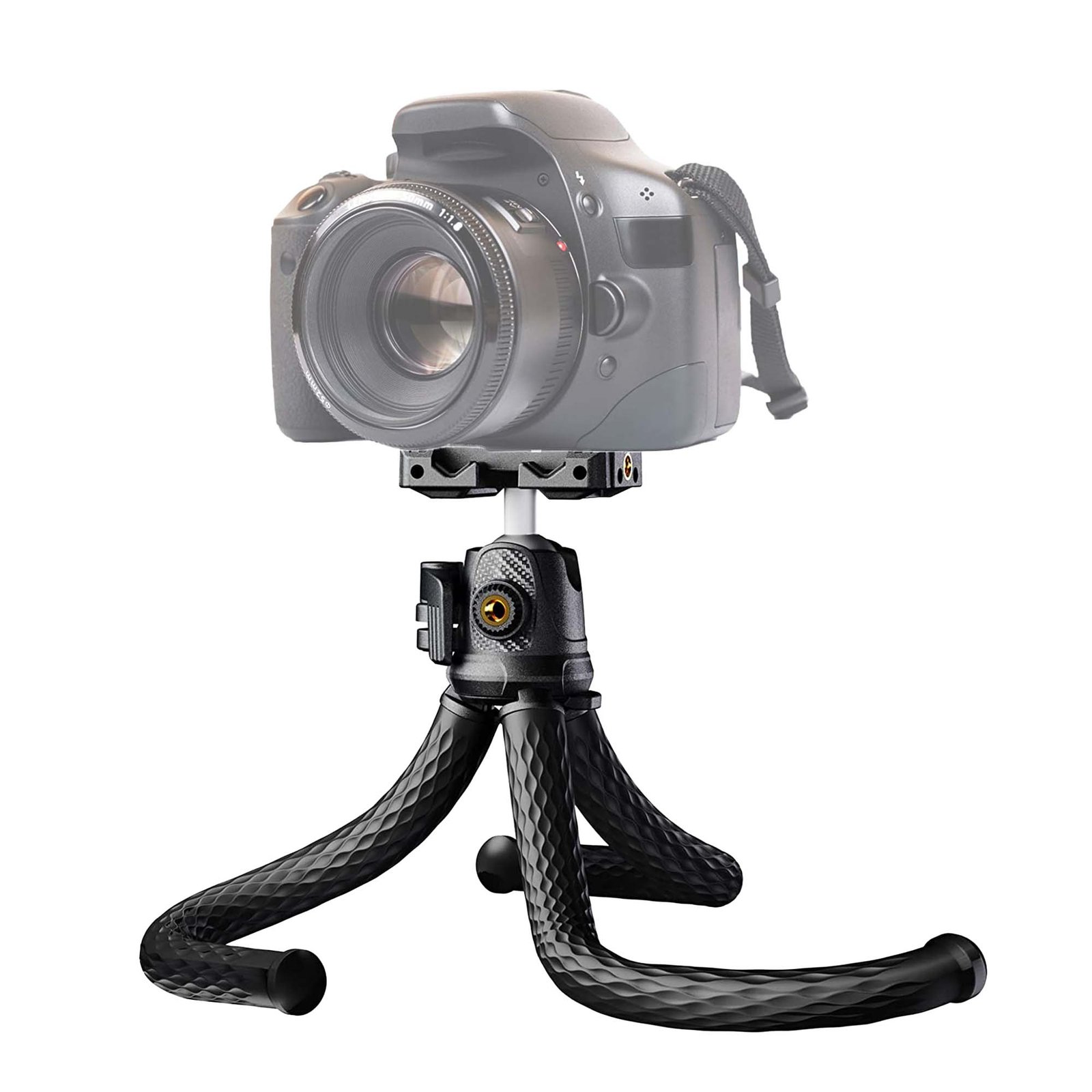 1 Goocong Flexible Tripod for iPhone, Phone Camera with Cell Phone Mount for iPhone 13, Samsung Smartphone, DSLR Canon, Nikon Camera