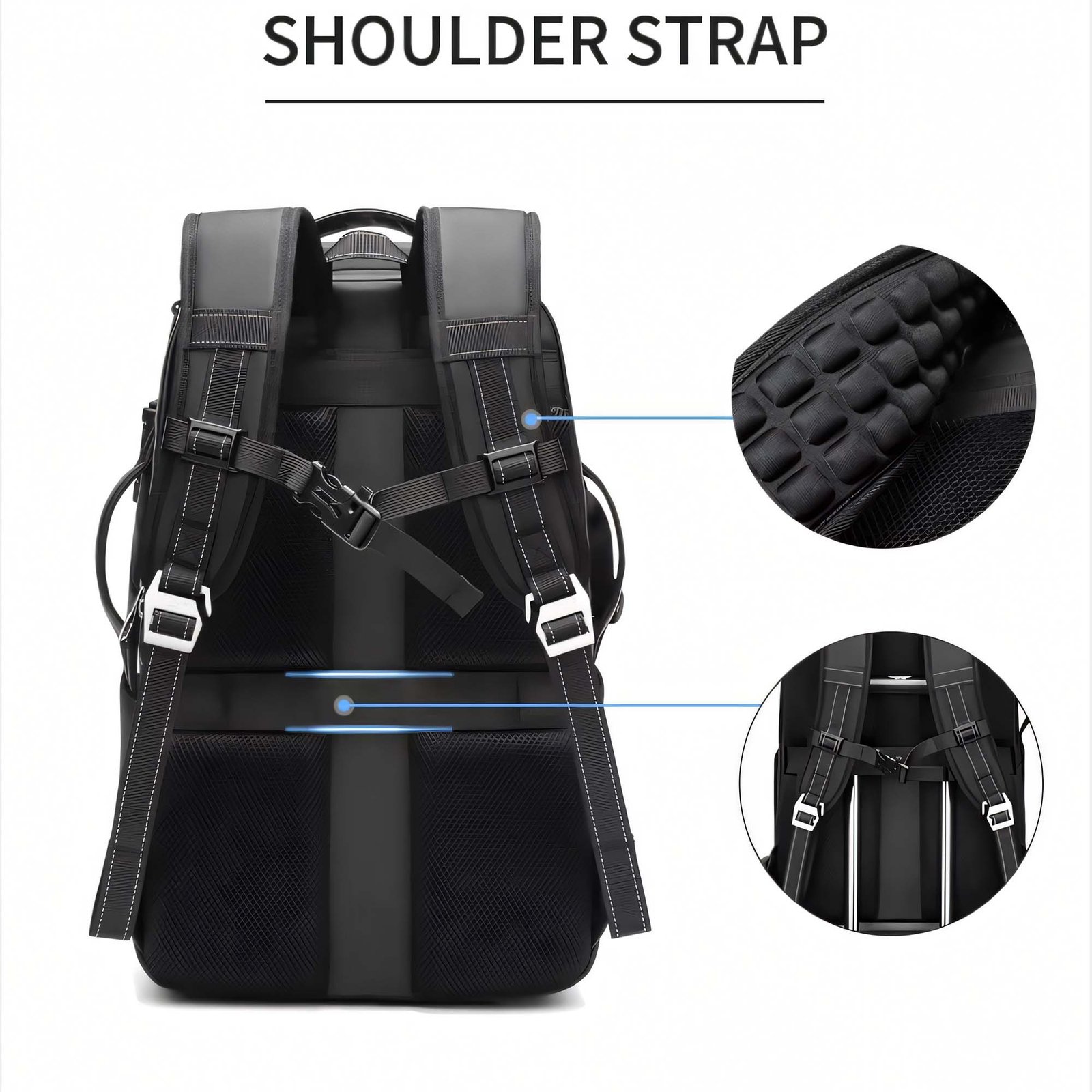 BLACKPIXEL Camera & Laptop Backpack (48x31x22 cm) - Convertible Oxford Camera Bag with Removable Cubes, Fits 17" Laptop, TSA Lock, Tripod Holder - Black
