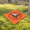 BLACKPIXEL Portable Drone Landing Pad, 50x50 cm Double-Sided, Orange/Grey, Fast-Fold Design with Stakes – Compatible with DJI Mini, Air, Phantom, FPV Racing Drones