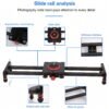 BLACKPIXEL 50 cm Aluminium Camera Slider, 1/4" & 3/8" Threads, Manual Dolly Track Rail, 5 kg Load Capacity, with Carry Bag – Compatible with DSLR, Mirrorless, Smartphones & Action Cameras
