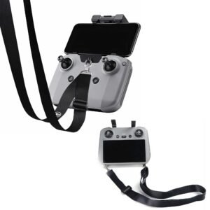 BLACKPIXEL Adjustable Neck Lanyard Strap for DJI RC/RC Pro Remote Controllers with Screen – Compatible with Mavic 3, Mini 3 Pro & Air 2S – Includes Screws & Gaskets, Total Length 146 cm