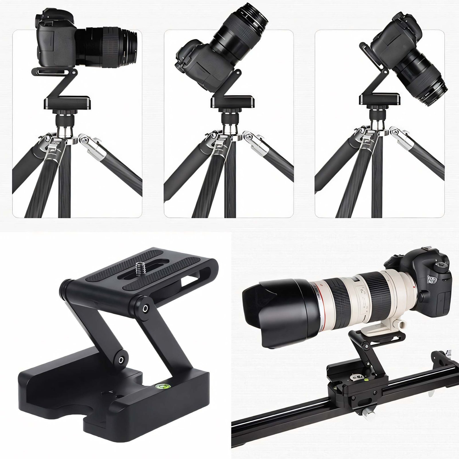 BLACKPIXEL Z-Flex Tilt Tripod Head, M-Shape Design, 360° Panoramic Rotation, 3 kg Load Capacity, Aluminium Construction with Allen Key