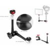 BLACKPIXEL Magic Arm, 28 cm Adjustable Friction Arm with Dual Ball Head, 360° Rotation, 5.5 lbs Load Capacity, for Cameras, Monitors, Lights