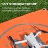 BLACKPIXEL Portable Drone Landing Pad, 50x50 cm Double-Sided, Orange/Grey, Fast-Fold Design with Stakes – Compatible with DJI Mini, Air, Phantom, FPV Racing Drones