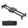 BLACKPIXEL 50 cm Aluminium Camera Slider, 1/4" & 3/8" Threads, Manual Dolly Track Rail, 5 kg Load Capacity, with Carry Bag – Compatible with DSLR, Mirrorless, Smartphones & Action Cameras