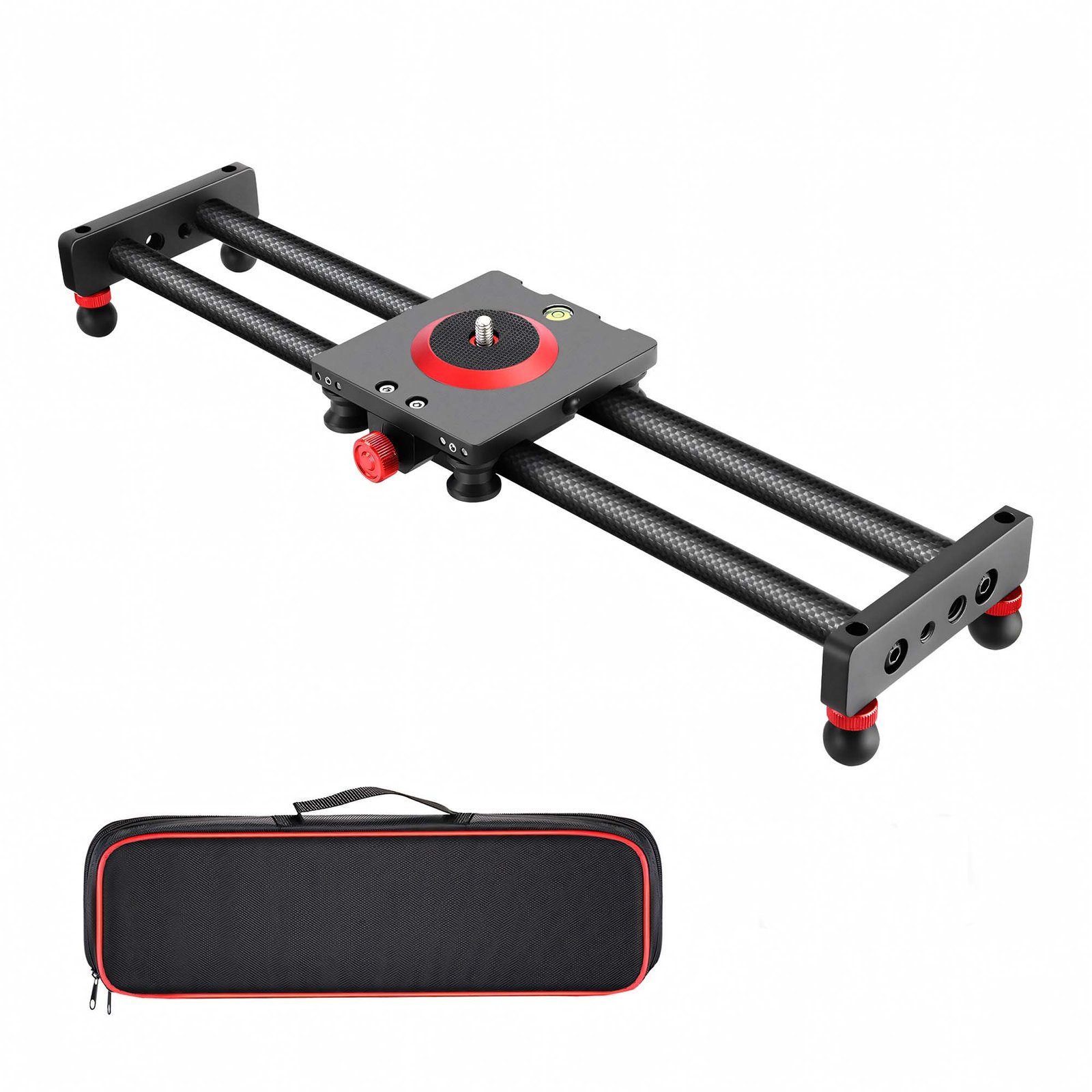 BLACKPIXEL 50 cm Aluminium Camera Slider, 1/4" & 3/8" Threads, Manual Dolly Track Rail, 5 kg Load Capacity, with Carry Bag – Compatible with DSLR, Mirrorless, Smartphones & Action Cameras