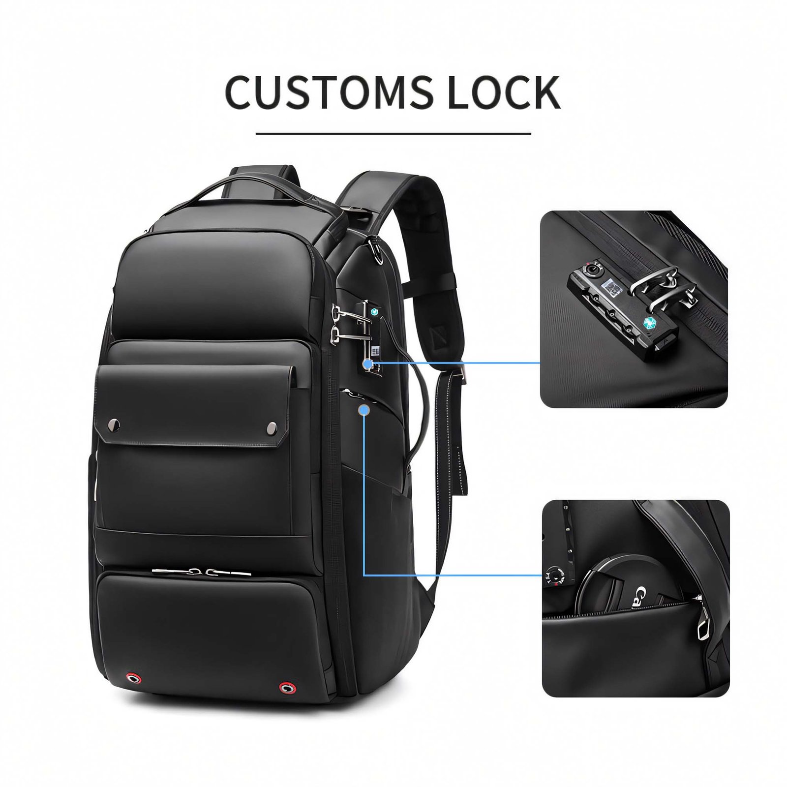 BLACKPIXEL Camera & Laptop Backpack (48x31x22 cm) - Convertible Oxford Camera Bag with Removable Cubes, Fits 17" Laptop, TSA Lock, Tripod Holder - Black