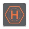 BLACKPIXEL Portable Drone Landing Pad, 50x50 cm Double-Sided, Orange/Grey, Fast-Fold Design with Stakes – Compatible with DJI Mini, Air, Phantom, FPV Racing Drones