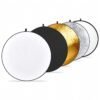 BLACKPIXEL 5-in-1 Collapsible Photography Light Reflector, 80cm/32-inch, Gold/Silver/White/Black/Diffuser Discs with Carrying Bag