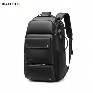 BLACKPIXEL Camera & Laptop Backpack (48x31x22 cm) - Convertible Oxford Camera Bag with Removable Cubes, Fits 17" Laptop, TSA Lock, Tripod Holder - Black