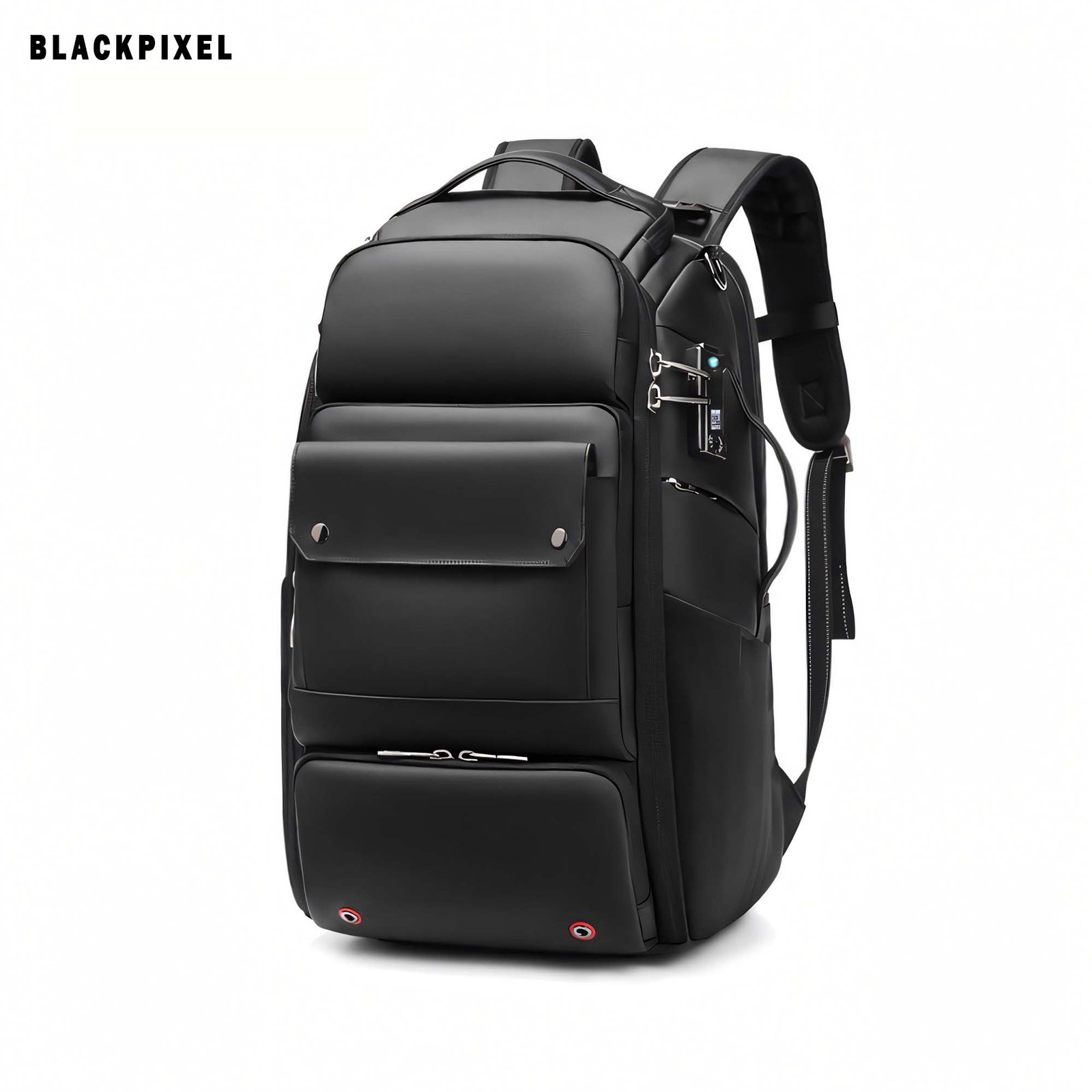 BLACKPIXEL Camera & Laptop Backpack (48x31x22 cm) - Convertible Oxford Camera Bag with Removable Cubes, Fits 17" Laptop, TSA Lock, Tripod Holder - Black