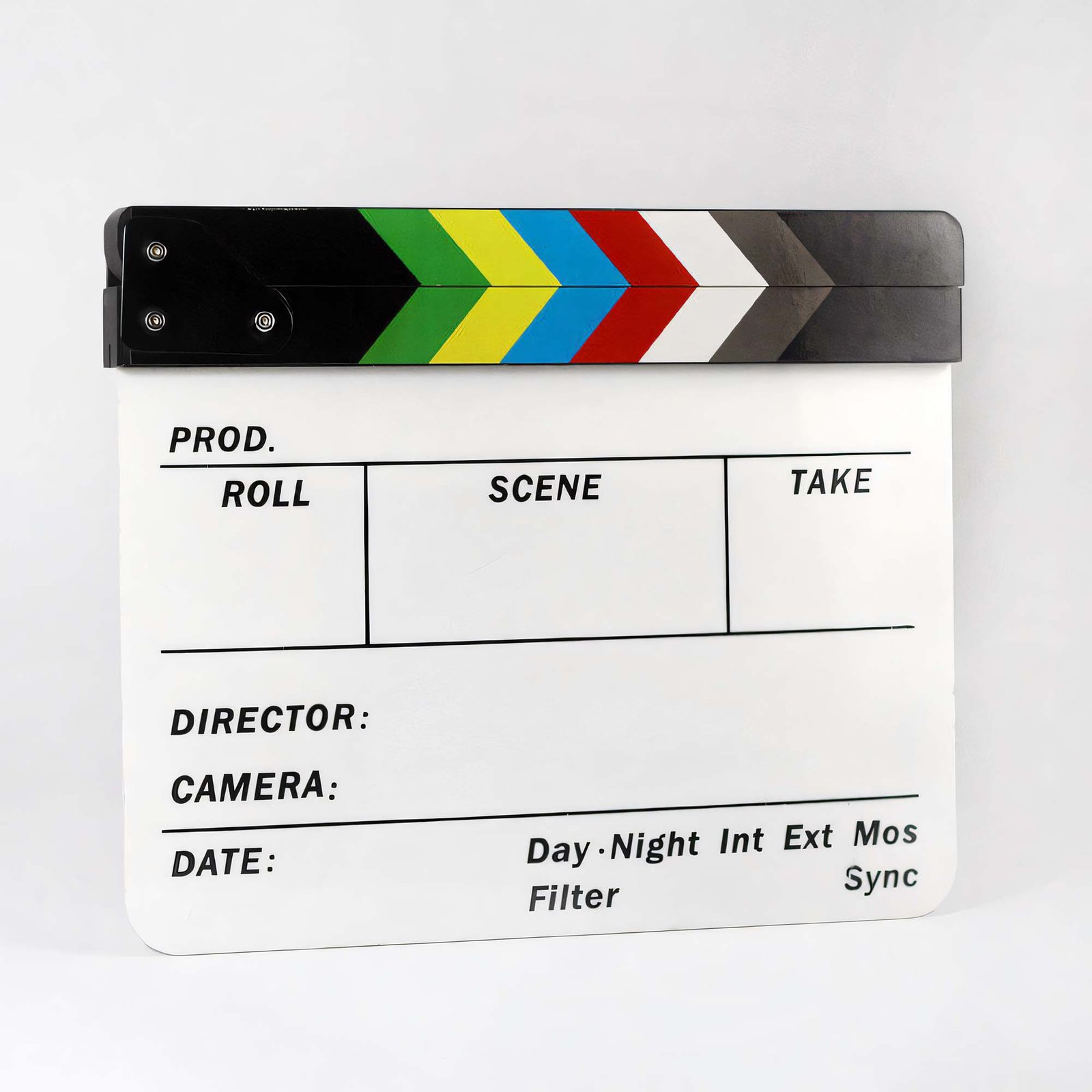 BLACKPIXEL Professional Film Clapboard 30x25 cm | Acrylic Director Slate with Magnetic Color Clapper | Dry Erase Movie Clapper Board with Marker & Eraser | Film Making, YouTube & Video Shoot