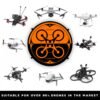 BLACKPIXEL Drone Landing Pad, Portable Foldable Helipad with Carrying Case, Orange and Black