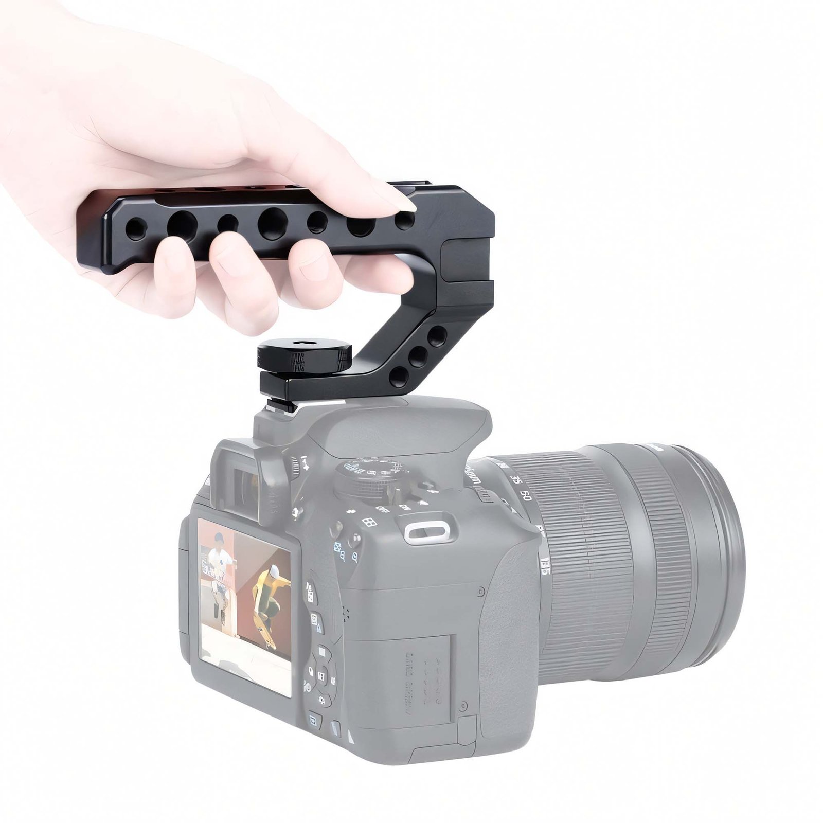 BLACKPIXEL Triple Cold-Shoe Camera Handle, Universal ARRI/NATO Mount, 15mm Rod Clamp, Adjustable Grip, Multiple 1/4-20 & 3/8-16 Threads