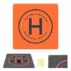 BLACKPIXEL Portable Drone Landing Pad, 50x50 cm Double-Sided, Orange/Grey, Fast-Fold Design with Stakes – Compatible with DJI Mini, Air, Phantom, FPV Racing Drones