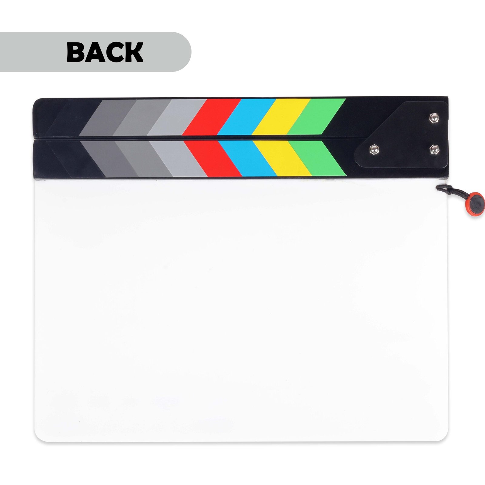 BLACKPIXEL Clapboard pro with anti slip Wristlink strap and 2 marker with eraser for Filmmakers| clapper size (30cm x 25cm) thickness (c 30mm,b 5mm)