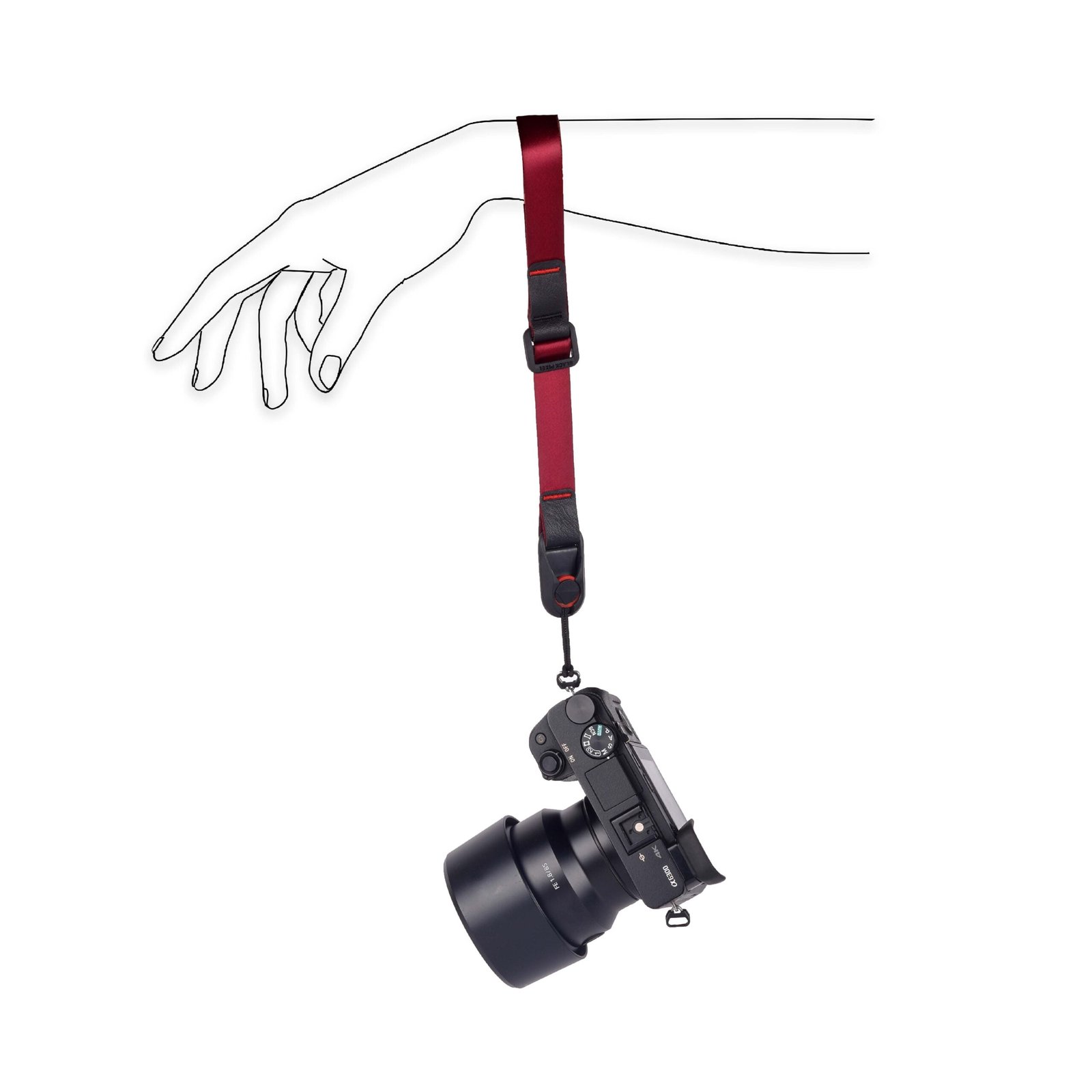 BLACKPIXEL Wristlink Universal and Adjustable Wrist Strap for Camera,Phone,drone controller | Multi colour (Red,Green,Blue)