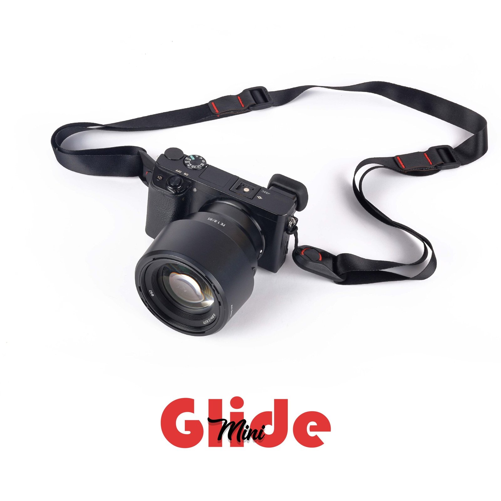 BLACKPIXEL Glide mini black strap with wristlink for cameras and drones|3in1 style (neck,sling,shoulder)|Adjustable (1450-830mm)