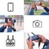 BLACKPIXEL Glide mini black strap with wristlink for cameras and drones|3in1 style (neck,sling,shoulder)|Adjustable (1450-830mm)