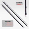 BLACKPIXEL Glide mini black strap with wristlink for cameras and drones|3in1 style (neck,sling,shoulder)|Adjustable (1450-830mm)