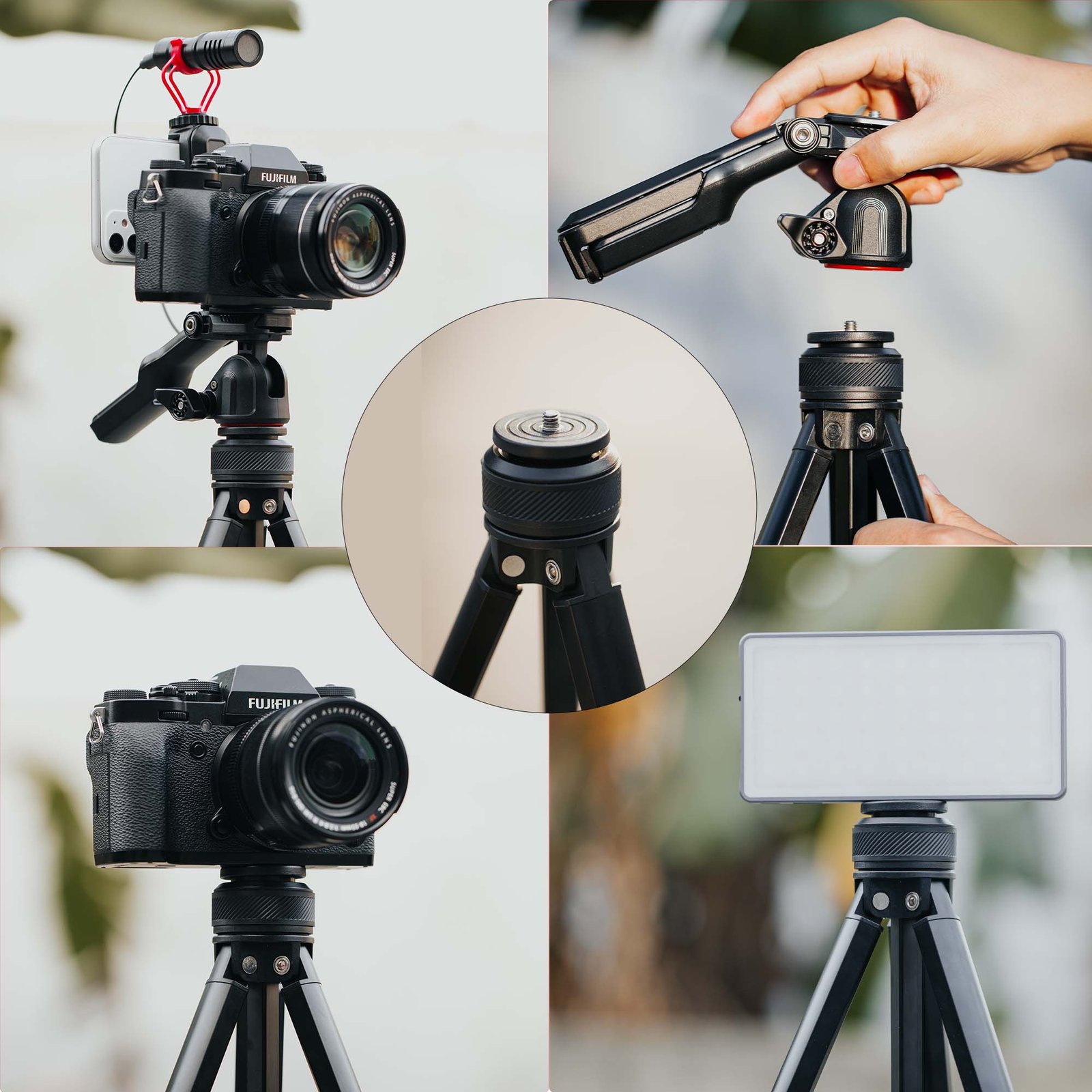 mulit pro Goocong O4 Lightweight Camera Tripod, 44-136 cm Height, 650g Weight, Quick-Lock Legs, Dual 1/4" Mount