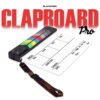 BLACKPIXEL Clapboard pro with anti slip Wristlink strap and 2 marker with eraser for Filmmakers| clapper size (30cm x 25cm) thickness (c 30mm,b 5mm)