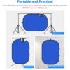 BLACKPIXEL Collapsible Portable Chroma Key Background (5 x 7" feet) , 2-in-1 Chroma Blue/Chroma Green for youtube, Filmmaking,Visual Effects,Ad film,Photography,Online meeting