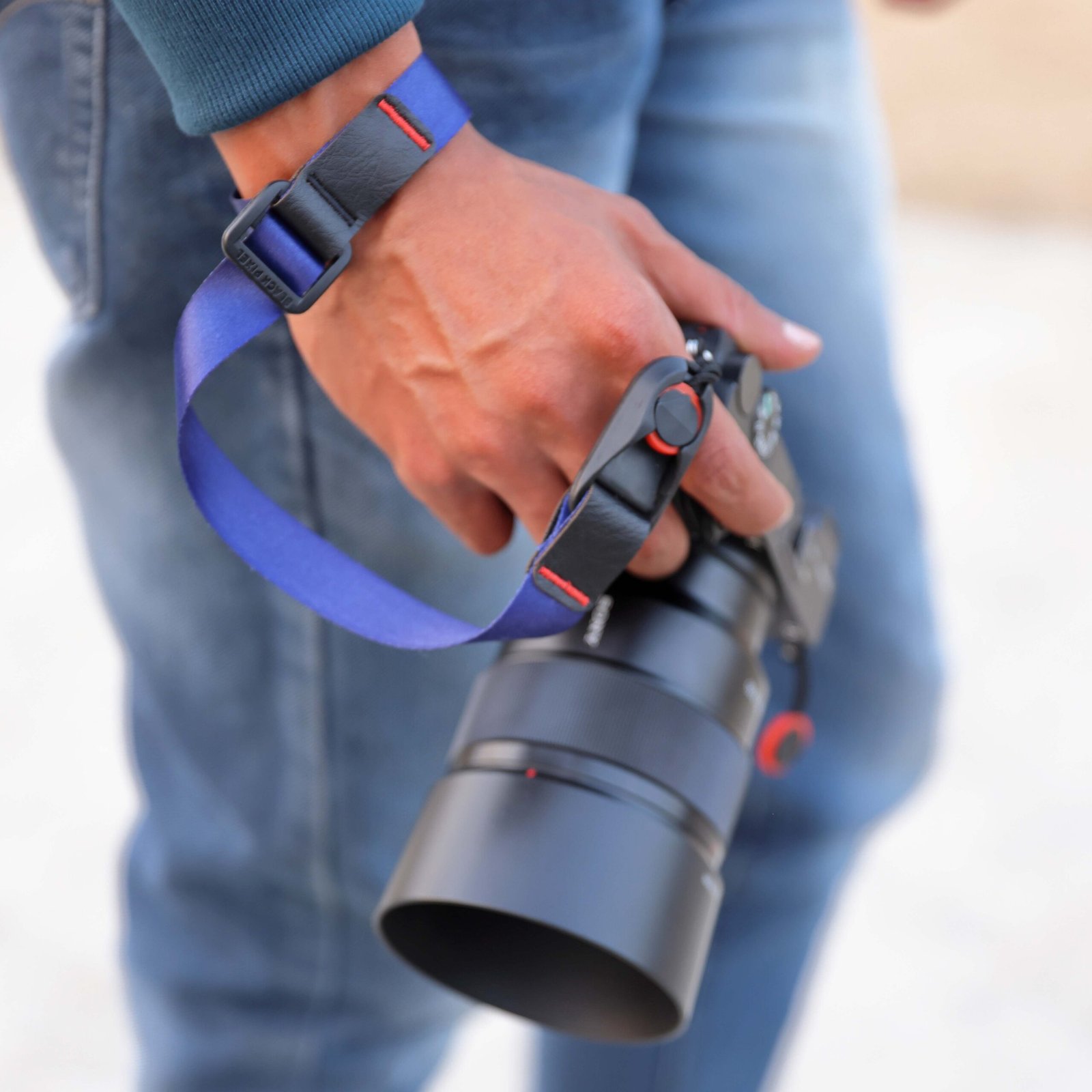 BLACKPIXEL Wristlink Universal and Adjustable Wrist Strap for Camera,Phone,drone controller | Multi colour (Red,Green,Blue)