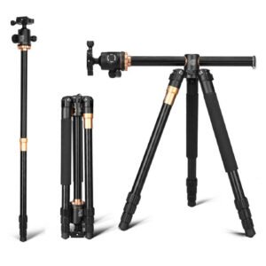 Tripod Kit with Monopod and Ball Head - Twist Lock & Flip Leg Lock Transverse Stand for DSLR Camera & Mobile Phone