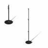 Two-in-One Sturdy 180 Degree Adjustable Height Durable Microphone Floor Stand - 360 Degree Rotating Metal Camera Stand