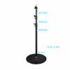 Two-in-One Sturdy 180 Degree Adjustable Height Durable Microphone Floor Stand - 360 Degree Rotating Metal Camera Stand