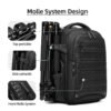 Camera Bag - 16 Inch Laptop Backpack with Detachable Partition, MOLLE System, Breathable Design for Photographers