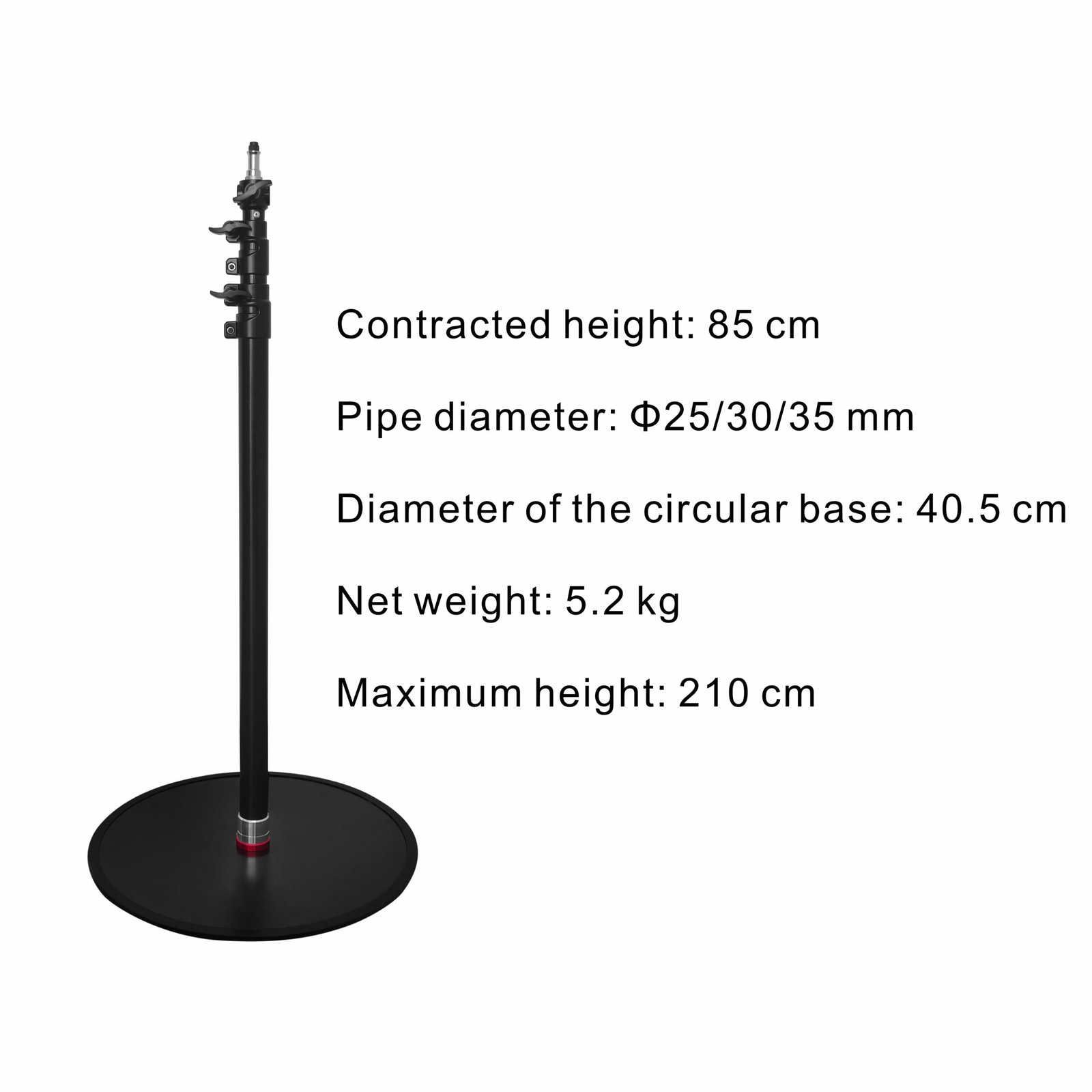 Two-in-One Sturdy 180 Degree Adjustable Height Durable Microphone Floor Stand - 360 Degree Rotating Metal Camera Stand