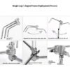3.3M Heavy-Duty Stainless Steel Magic Leg C Stand & Light Stand with Crossbar Grip - Flexible Photography Tripod for Video Camera